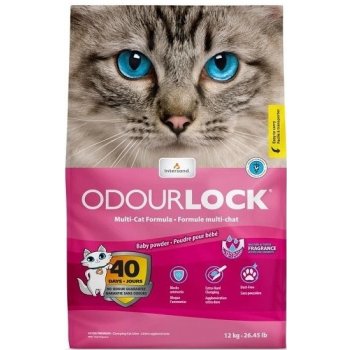 Intersand kočkolit Odour Lock vůně dětský pudr 12 kg