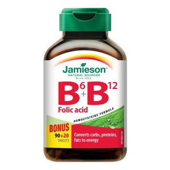 Jamieson Vitamíny B6 B12 + kyselina listová 110 tablet