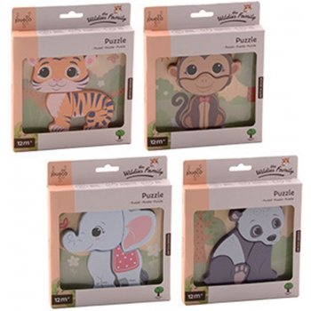 Jouéco the Wildies Family dřevěné mini puzzle Tiger