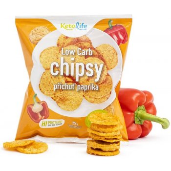 KetoDiet Proteinové chipsy s příchutí papriky 25 g