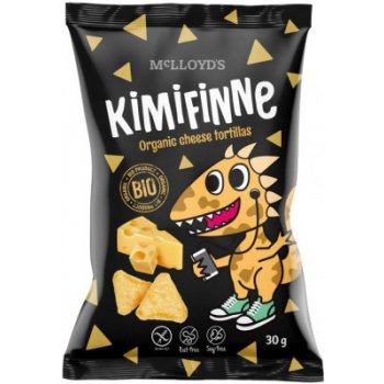 KIMIFINNE Bio kukuřičné křupky tortila se sýrem 30 g