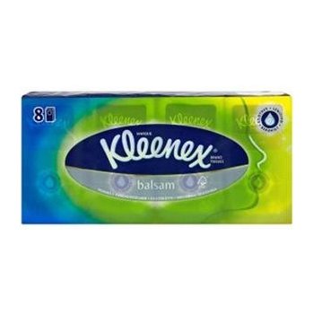 Kleenex Balsam papírové kapesníčky fresh Hanks mentol 4-vrstvé 8 x 9 ks