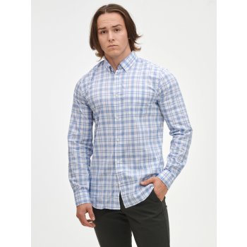 košile performance poplin shirt in slim Fit Modrá