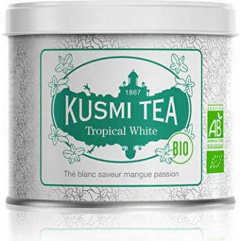 Kusmi Tea Tropical White sypaný čaj v kovové dóze 90 g