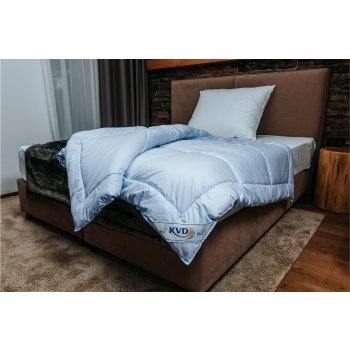 KVD Letní vlněná přikrývka Comfort sypkovina modrá blankyt 150x200