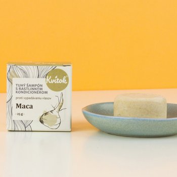 Kvítok tuhý šampon proti vypadávání vlasů Maca 25 g