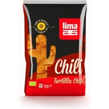 Lima Bio Chipsy Tortilla s Chilli 12 x 90 g