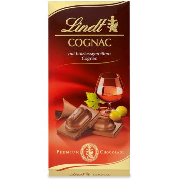 Lindt ALKOHOL Mléčná s koňakovou náplní, 100 g