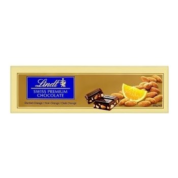 Lindt čokoláda hořká s pomerančem a mandlemi 300 g