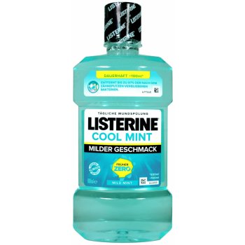 Listerine Cool Mint Milder Geschmack Ústní voda s jemnou svěží chutí 600 ml