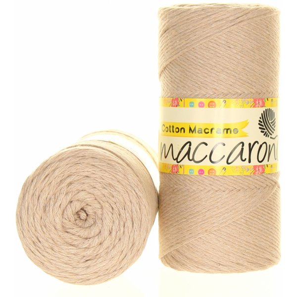 Maccaroni Cotton Macrame světle béžová 67_302