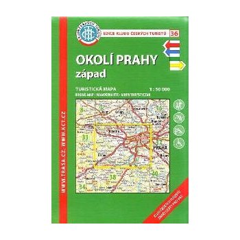 Mapa KČT 1:50 000 36 Okolí Prahy-západ 7.v.2017