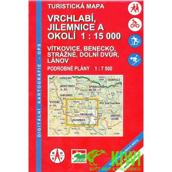 mapa Vrchlabí,Jilemnice a okolí 1:15 t.