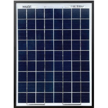 Maxx Fotovoltaický solární panel 10W poly černý rám 10W-P