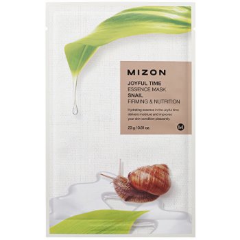 Mizon plátýnková 3D maska s filtrátem z hlemýždího extraktu pro vyhlazení a výživu pleti Joyful Time Essence Mask Snail 23 g