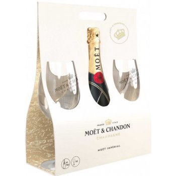 Moët & Chandon Brut Imperial 0,75 l (dárkové balení 2 sklenice)