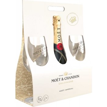 Moët & Chandon Brut Impérial 12% 0,75 l 2 číre sklenice)