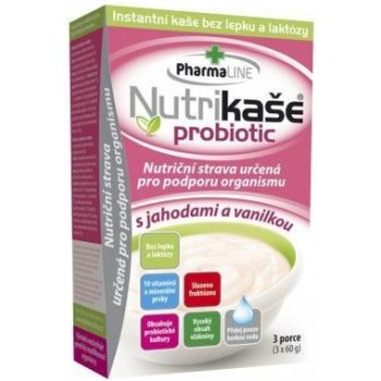 Mogador Nutrikaše probiotic s jahodami a vanilkou 3 x 60 g