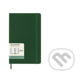 Moleskine A5 týdenní 2024 tmavě zelený