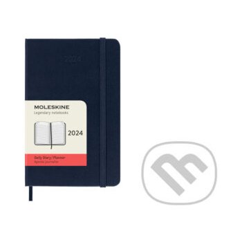 Moleskine A6 denní 2024 modrý