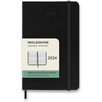 Moleskine A6 týdenní 2024 černý