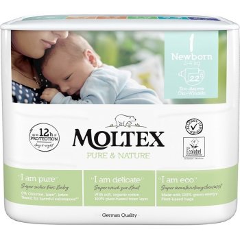 Moltex Plenky Pure & Nature Newborn 2-4 kg 22 ks