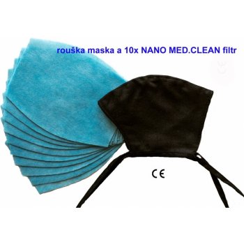 Nano Medical Nano Med.Clean rouška maska + 10 ks Nano Med.Clean filtr L/XL