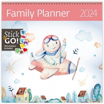 Nástěnný poznámkový Family Planner 2024