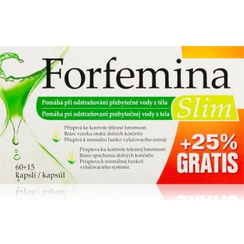 Naturprodukt Forfemina Slim na odvodnění těla a při hubnutí 75 kapslí