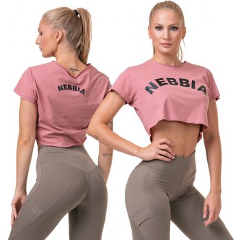 Nebbia Fit & Sporty crop top 583 Růžová