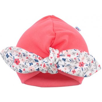 New Baby Dívčí čepička turban For Girls dots růžová