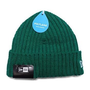 New Era Rib Short Cuff Beanie Melachite Green / White