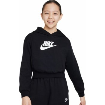 Nike Sportswear Club Fleece Crop Hoodie black/white