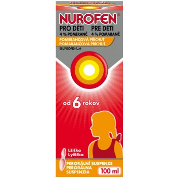 NUROFEN PRO DĚTI POMERANČ POR 40MG/ML POR SUS 100ML