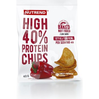 Nutrend High Protein Chips paprikové 40g