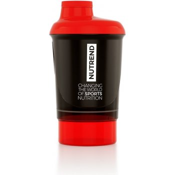 NUTREND Shaker 300 ml + zásobník černo červený