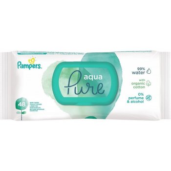 Pampers Aqua Pure dětské čisticí ubrousky 3 x 48 ks