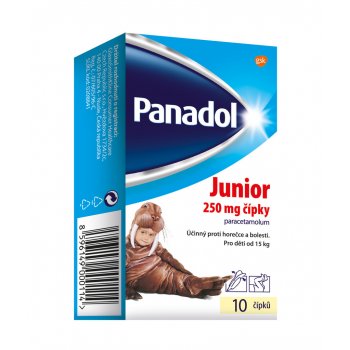 PANADOL JUNIOR RCT 250MG SUP 10