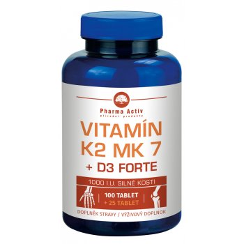 Pharma Activ Vitamín K MK7 + D3 Forte 100 tablet + 25 tablet