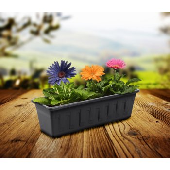 PLASTKON Truhlík Garden 60 cm hnědý