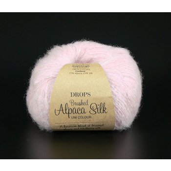 Příze DROPS Brushed Alpaca Silk 12 - pudrově růžová