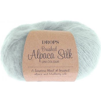 Příze DROPS Brushed Alpaca Silk 14 - světlá šedozelená