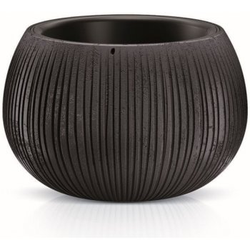 Prosperplast Květináč s vkladem BETON BOWL 23,8 cm černý