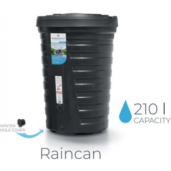 PROSPERPLAST RAINCAN černý IDRA210 210 l