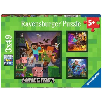 Ravensburger 056217 Minecraft Biomes 3x49 dílků