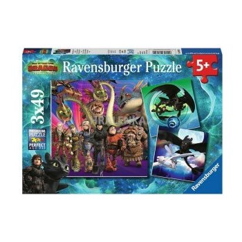 Ravensburger Jak vycvičit draka III 3 x 49 dílků