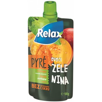 Relax zeleninové pyré MANGO banán ananas DÝNĚ mrkev jablko 100 g