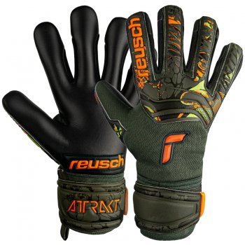 Reusch Attrakt Grip Evolution šedo/zelená/oranžová