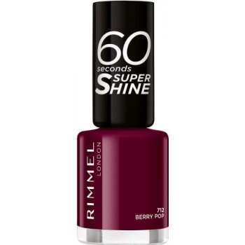 Rimmel 60 Seconds Super Shine lak na nehty 712 Berry Pop 8 ml