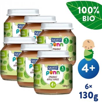 Salvest Põnn Bio Jablko 100% 6 x 130 g